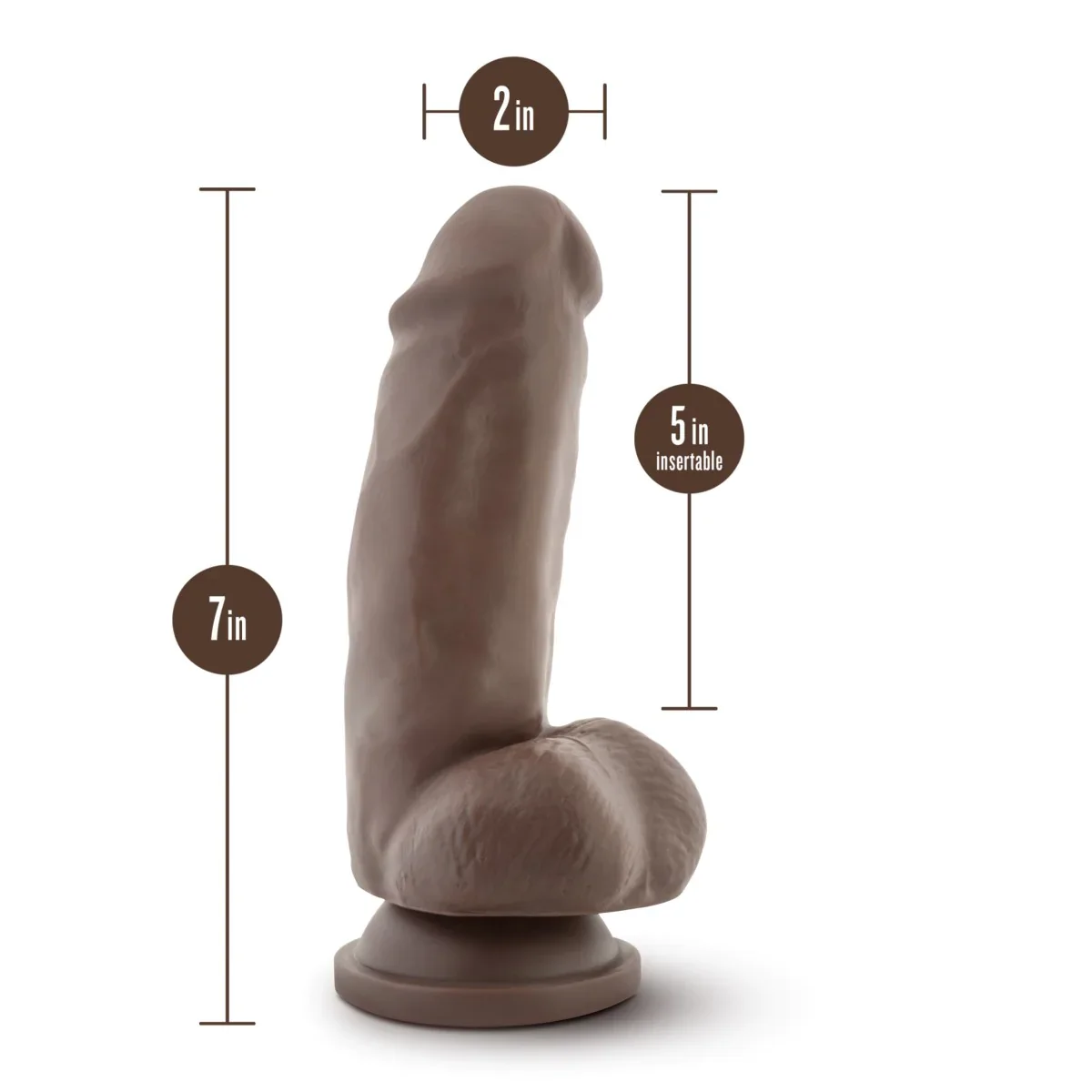 Dr. Skin Mr. Smith Realistic Chocolate 7-Inch Long Dildo - Image 2