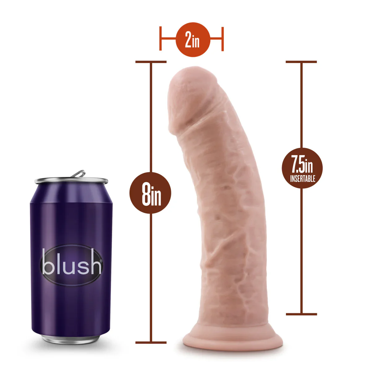 Dr. Skin Plus Realistic Vanilla 8-Inch Dildo - Image 2