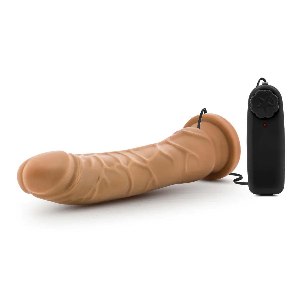 Dr. Skin Realistic Curved Mocha 8.5-Inch Vibrating Dildo - Image 6
