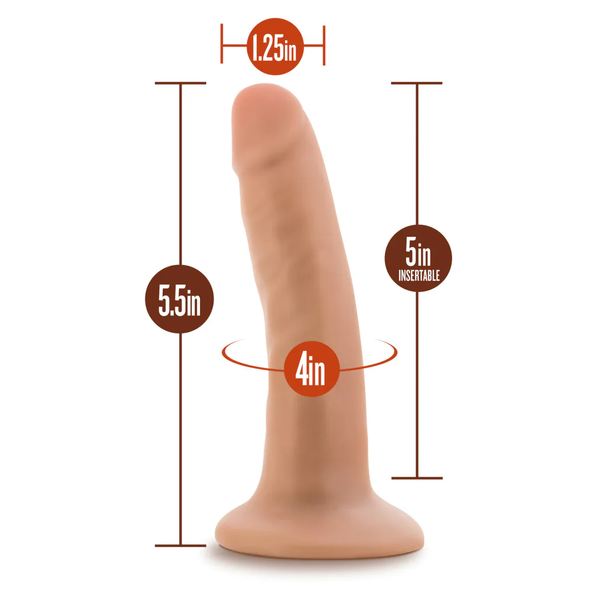 Dr. Skin Realistic Vanilla 5.5-Inch Long Dildo - Image 2