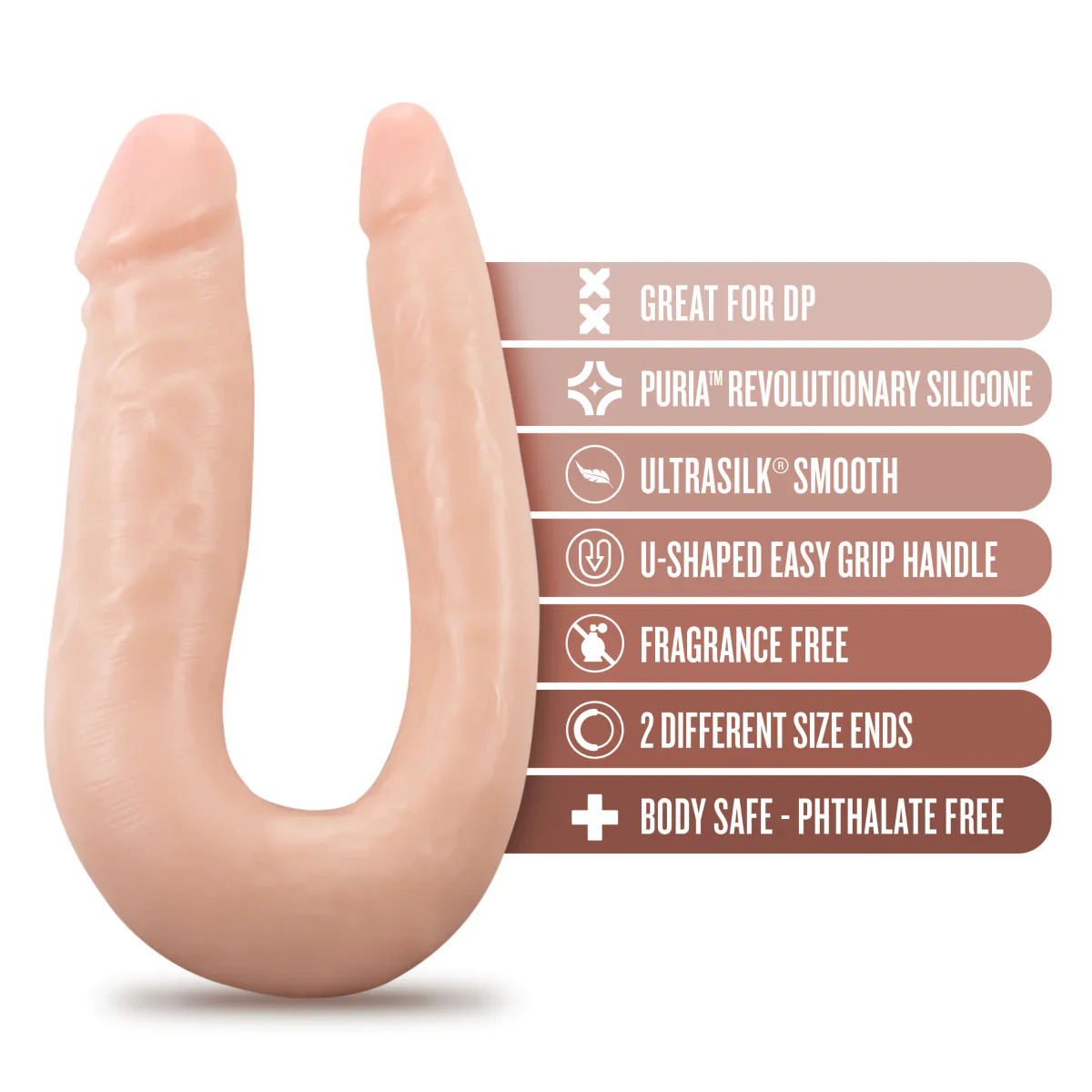 Dr. Skin Silicone Dr. Double Vanilla 12.5-Inch Long Double Dildo - Image 3