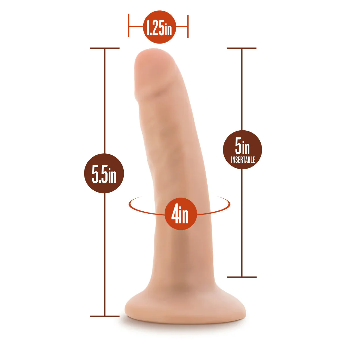 Dr. Skin Silicone Dr. Lucas Realistic Vanilla 5.5-Inch Long Dildo - Image 2