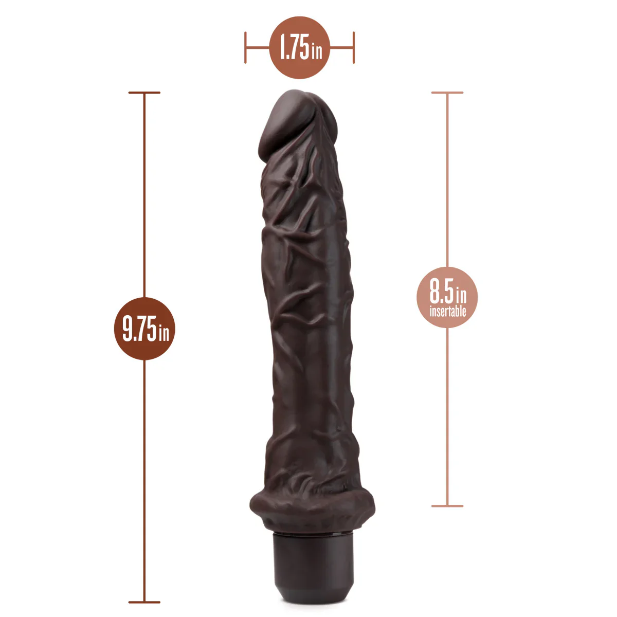 Dr. Skin Silicone Dr. Richard Brown 9.75-Inch Long Vibrating Dildo - Image 2