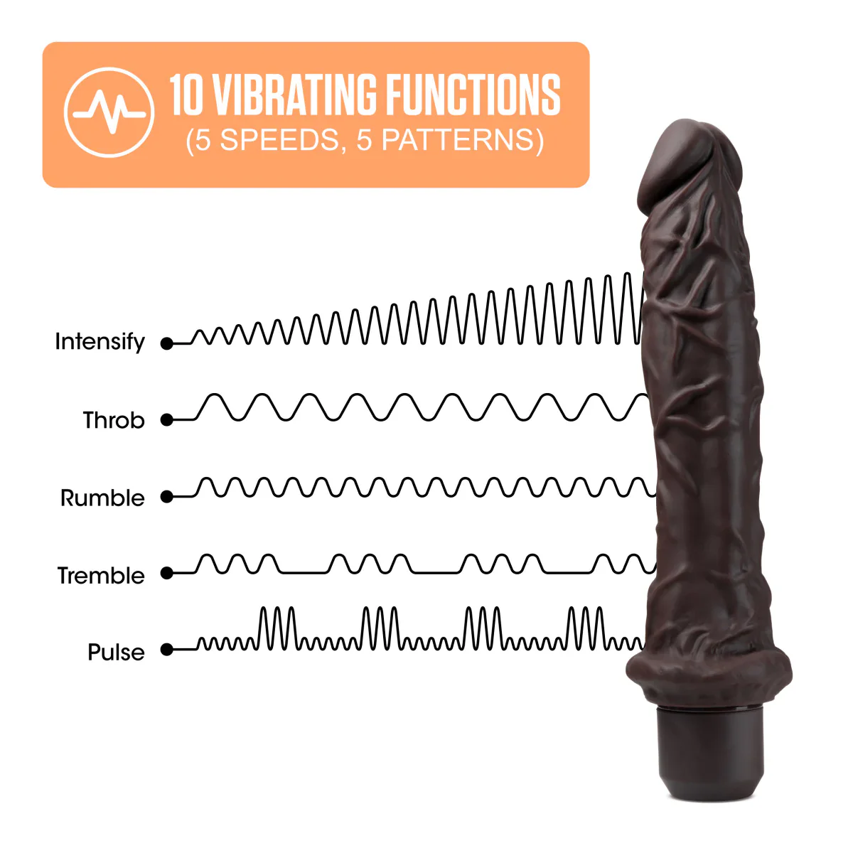Dr. Skin Silicone Dr. Richard Brown 9.75-Inch Long Vibrating Dildo - Image 4