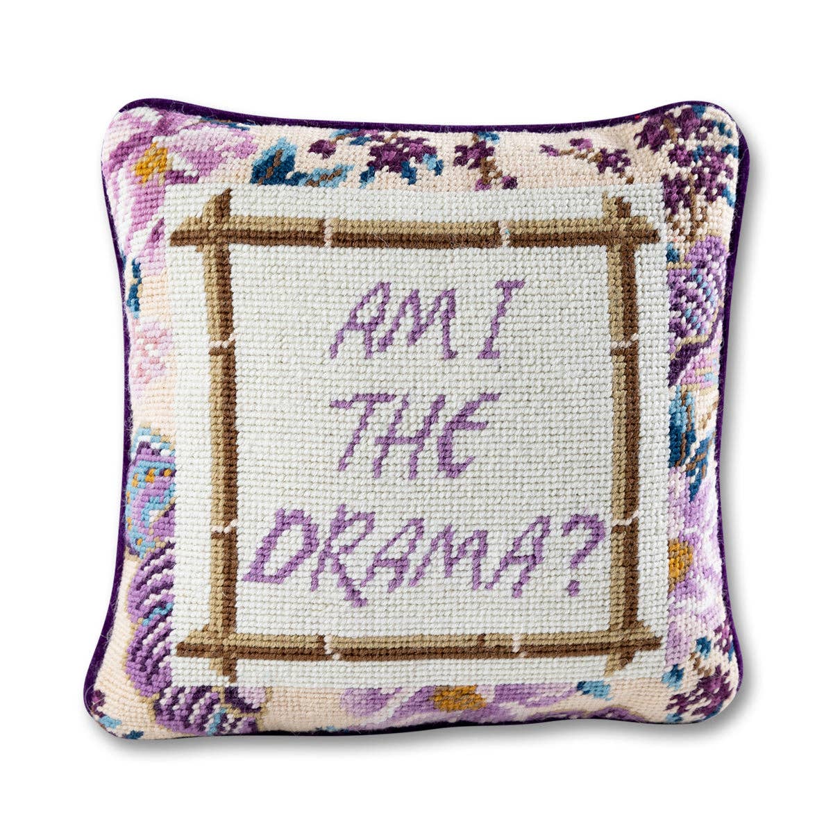 Drama Needlepoint Pillow - Image 2
