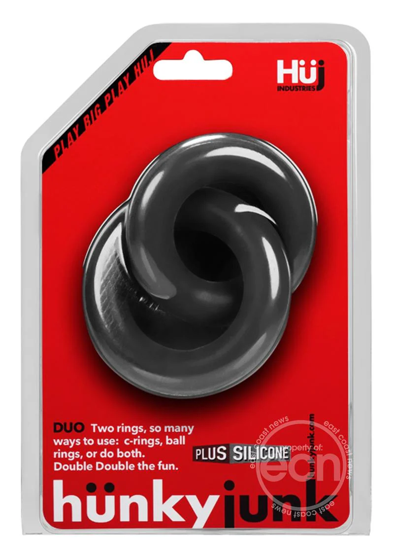 Hünkyjunk Duo Link Cockring/Ball Ring Black - Image 2