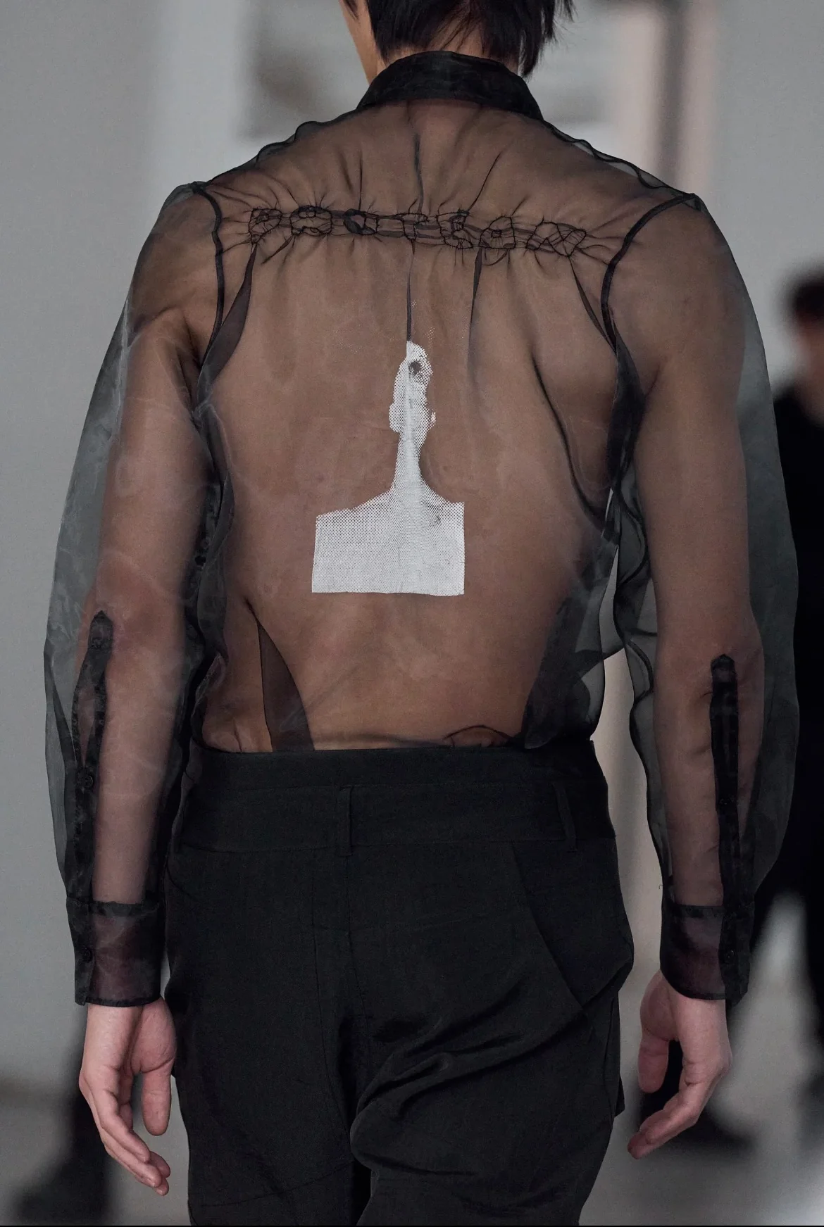 Eckhaus Latta FW24 Transparent Shirt Black - Image 5