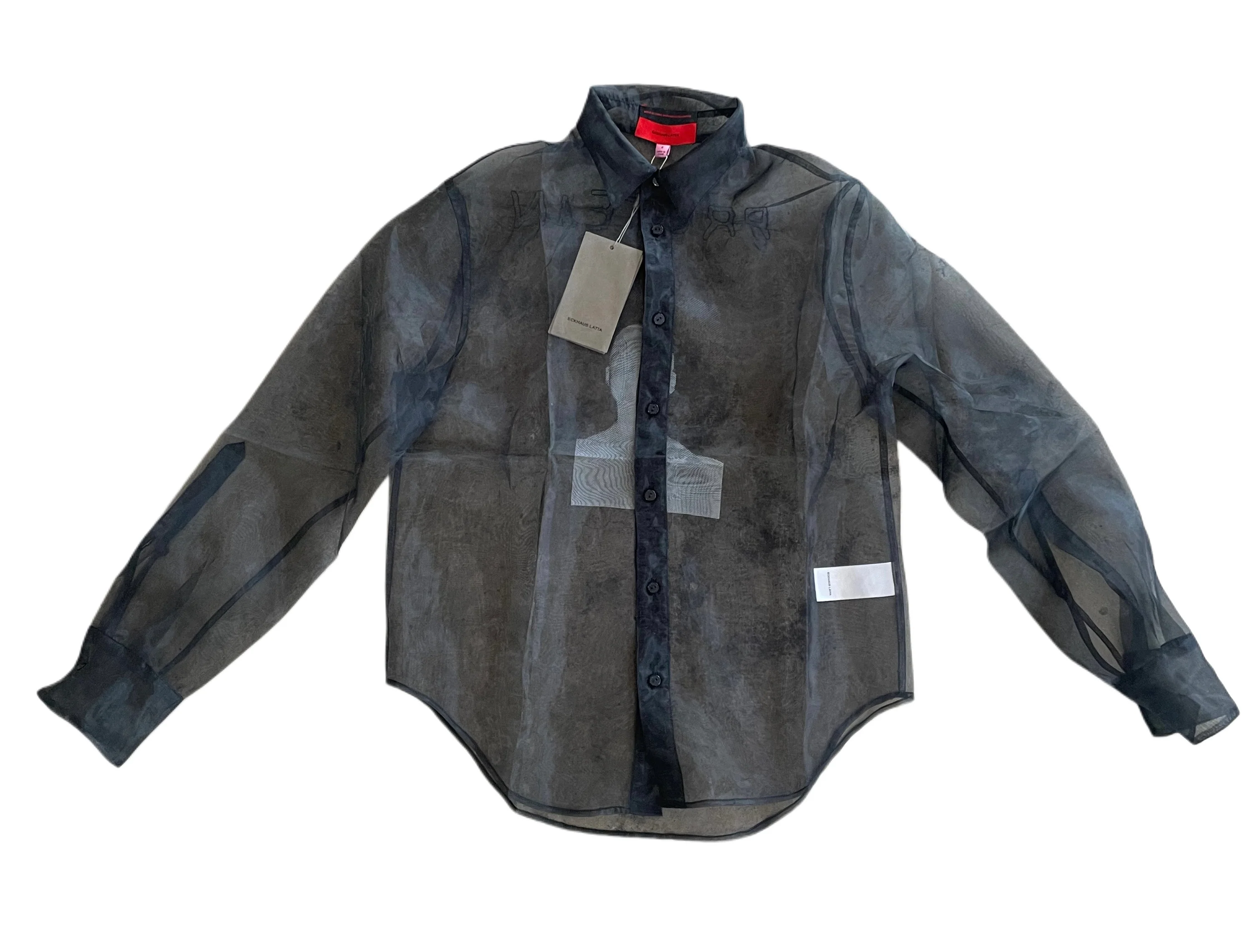 Eckhaus Latta FW24 Transparent Shirt Black - Image 7