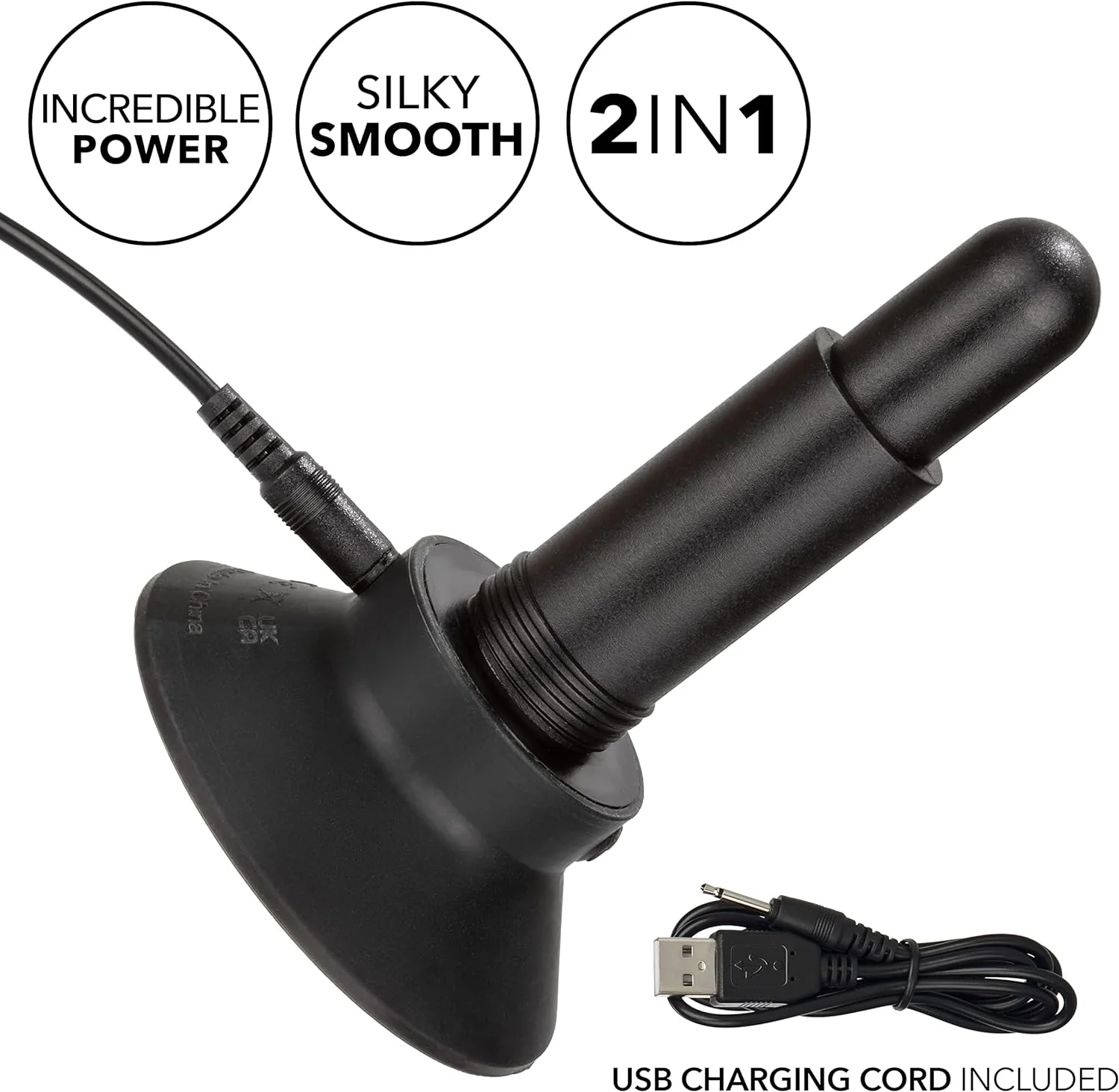 Eclipse Interchangeable Rechargeable Silicone Probe with Remote Control - Black - Image 7