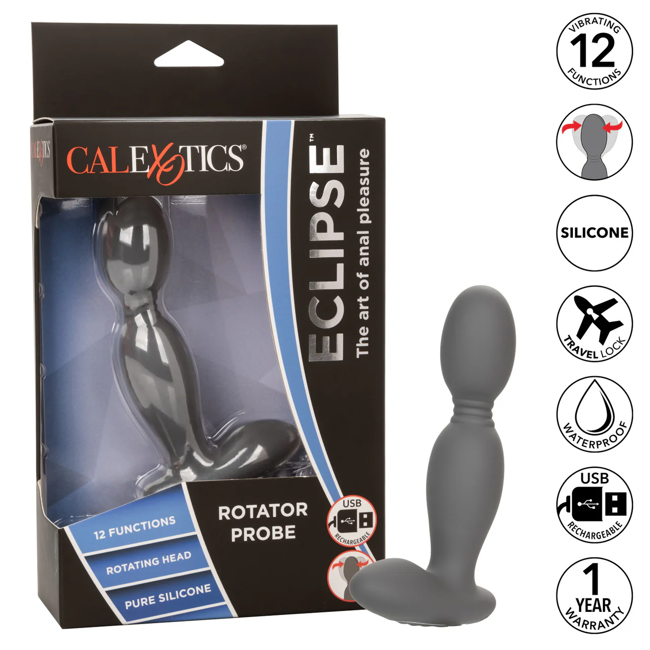 Eclipse Rechargeable Silicone Rotator Probe - Image 6