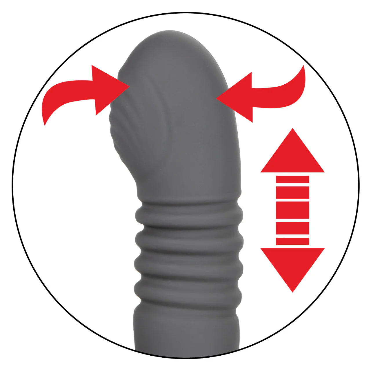 Eclipse Silicone Rechargeable Thrusting Rotator Anal Probe with Remote Control - Image 11