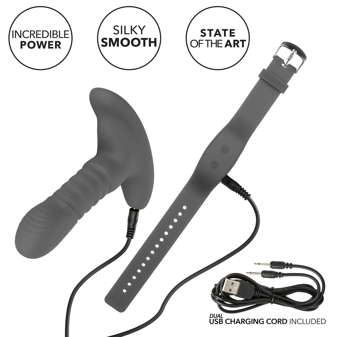 Eclipse Silicone Rechargeable Thrusting Rotator Anal Probe with Remote Control - Image 7