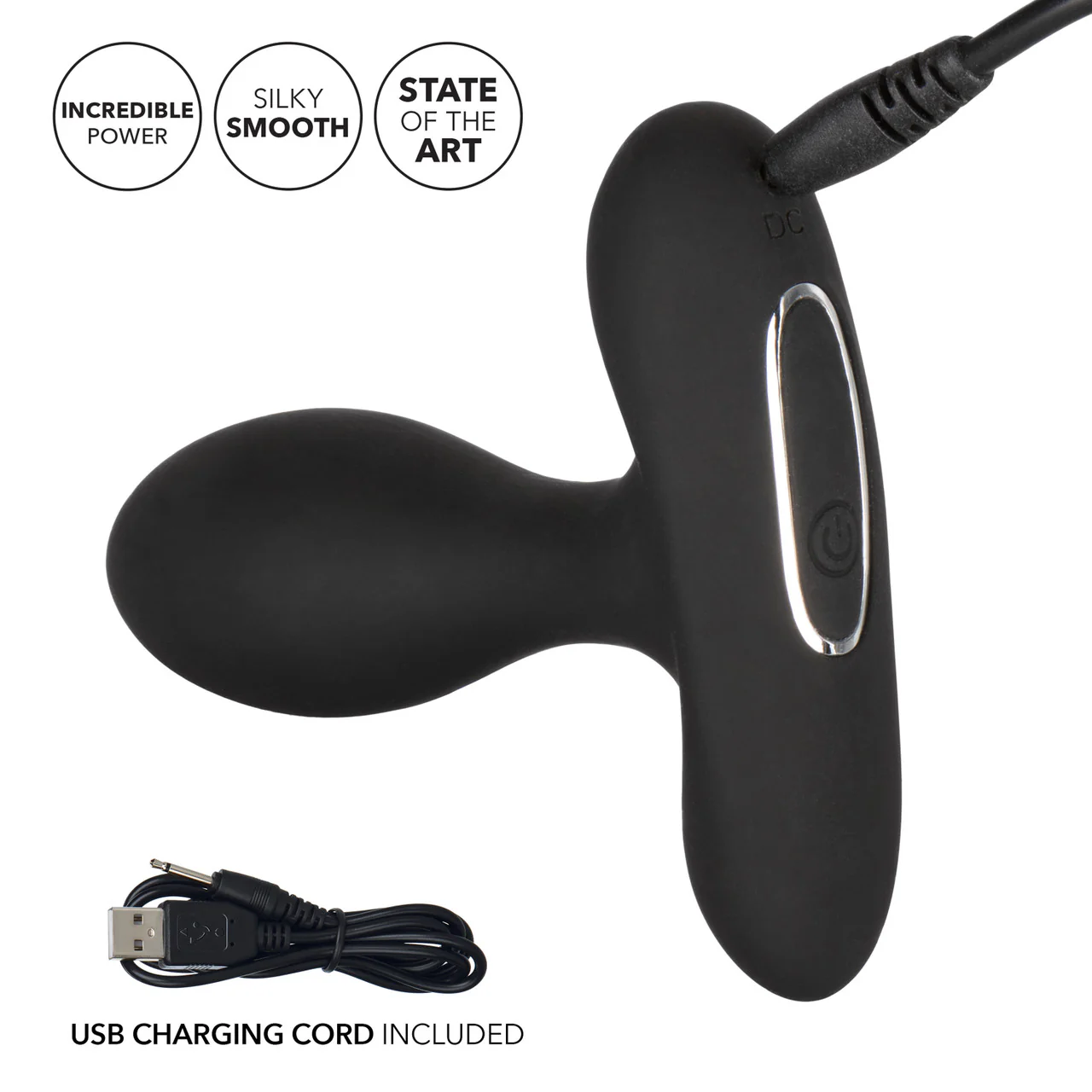 Eclipse Slender Probe Silicone Rechargeable Anal Plug Waterproof 3.75in - Image 8