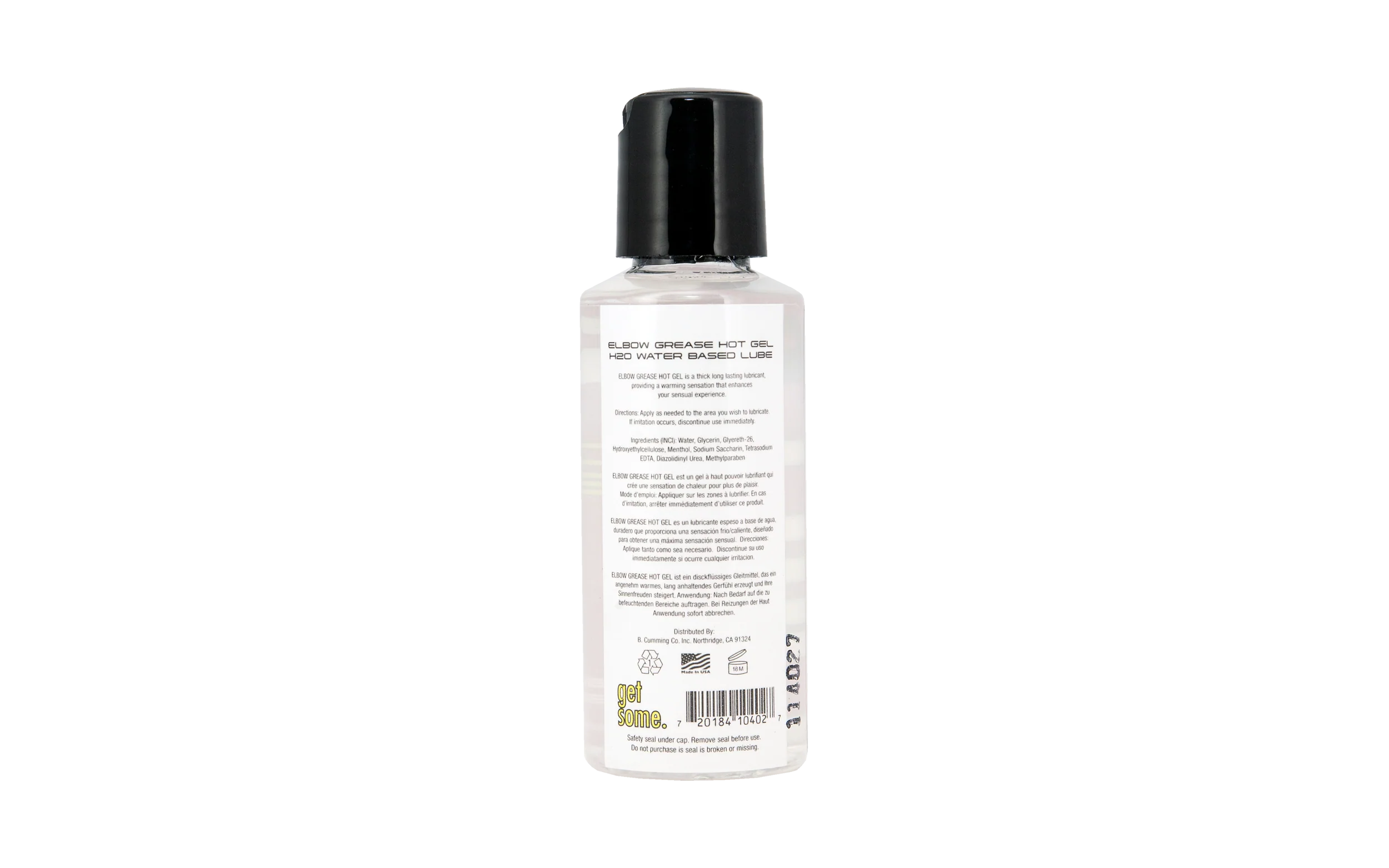 Elbow Grease H2O Water Based Lubricant Warming 2.4oz - Image 4