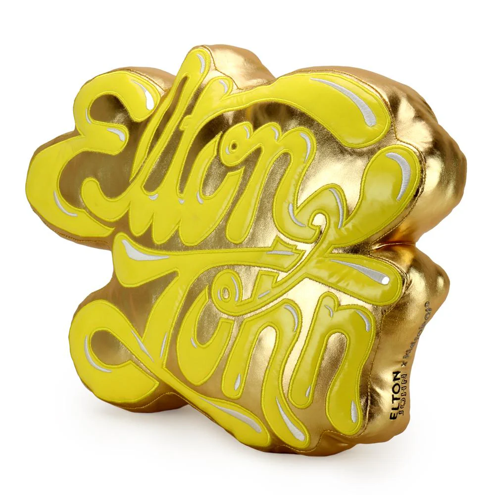 ELTON JOHN SPECIAL EDITION GOLD PILLOW BY KIDROBOT - Image 4