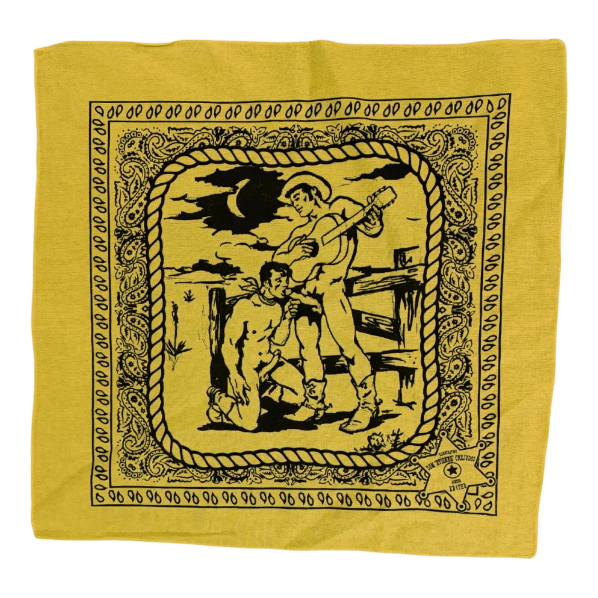 Etienne Cowboy Fantasy Bandana - Yellow