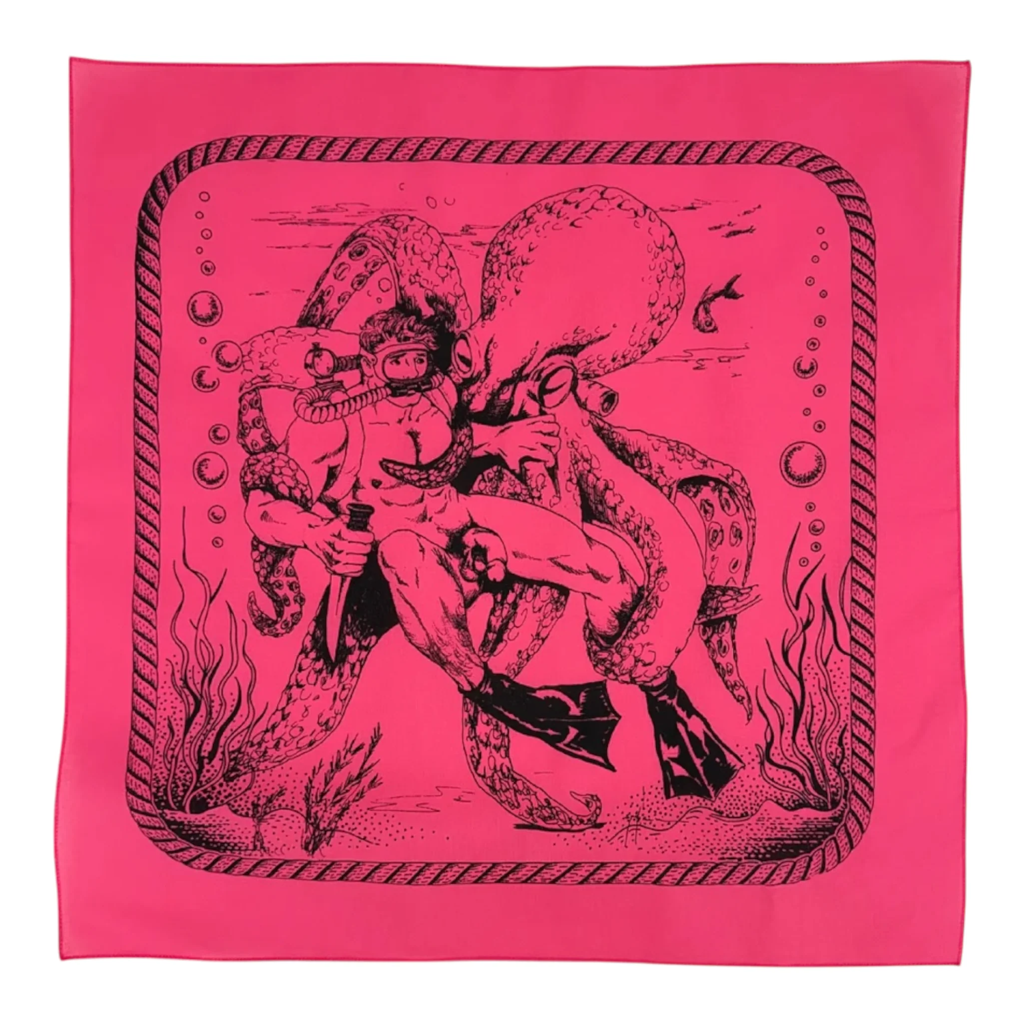 Etienne Diver & Squid Bandana - Dark Pink