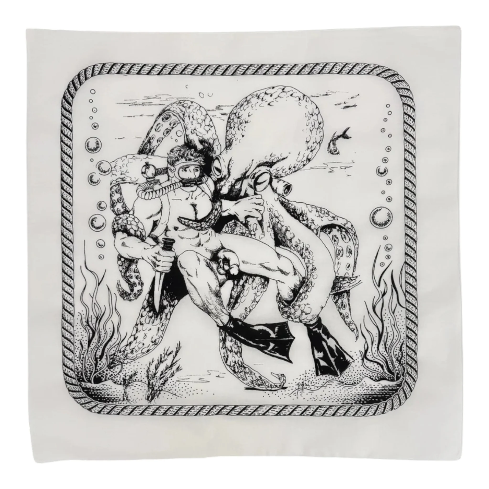 Etienne Diver & Squid Bandana - White