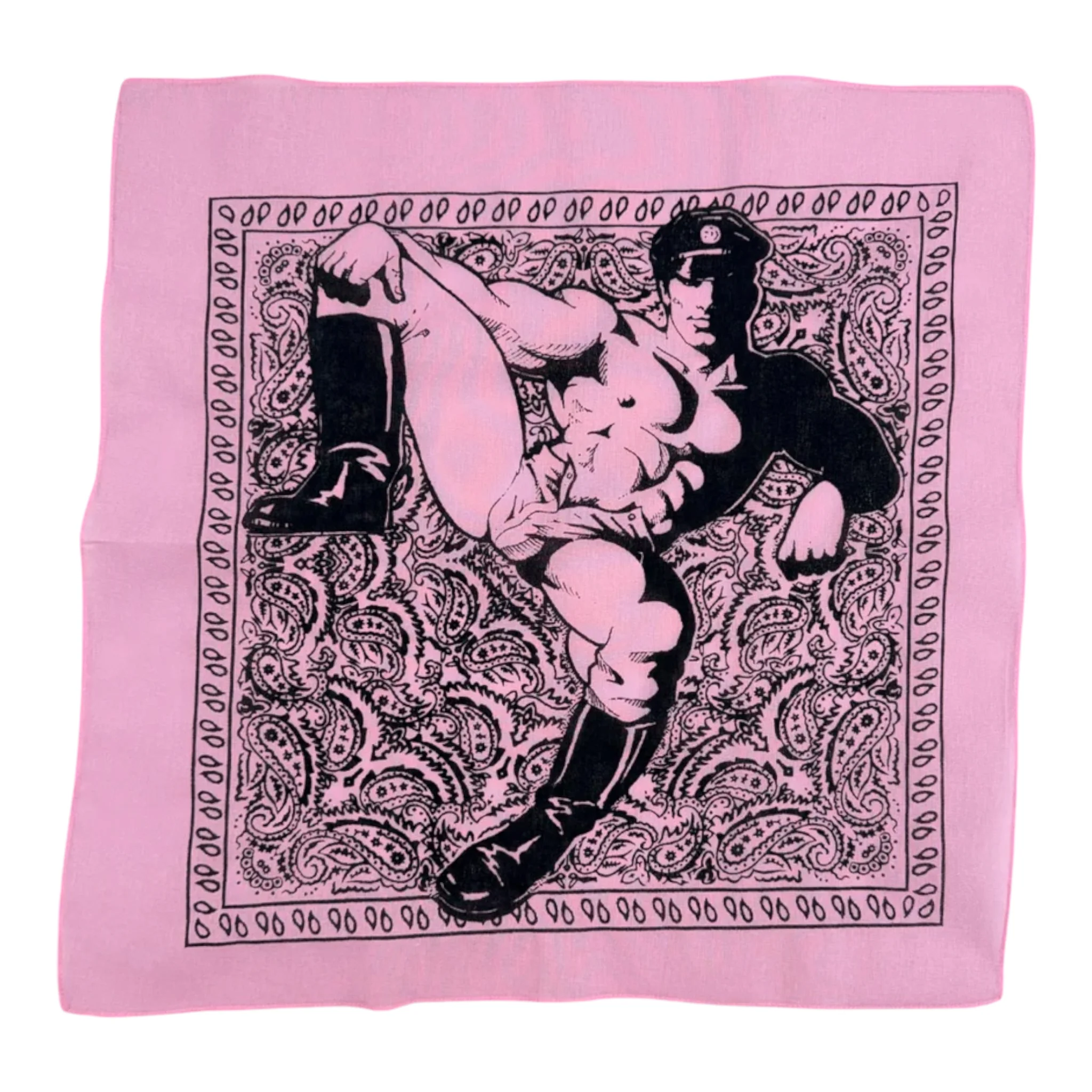 Etienne Leather Man Bandana - Pink