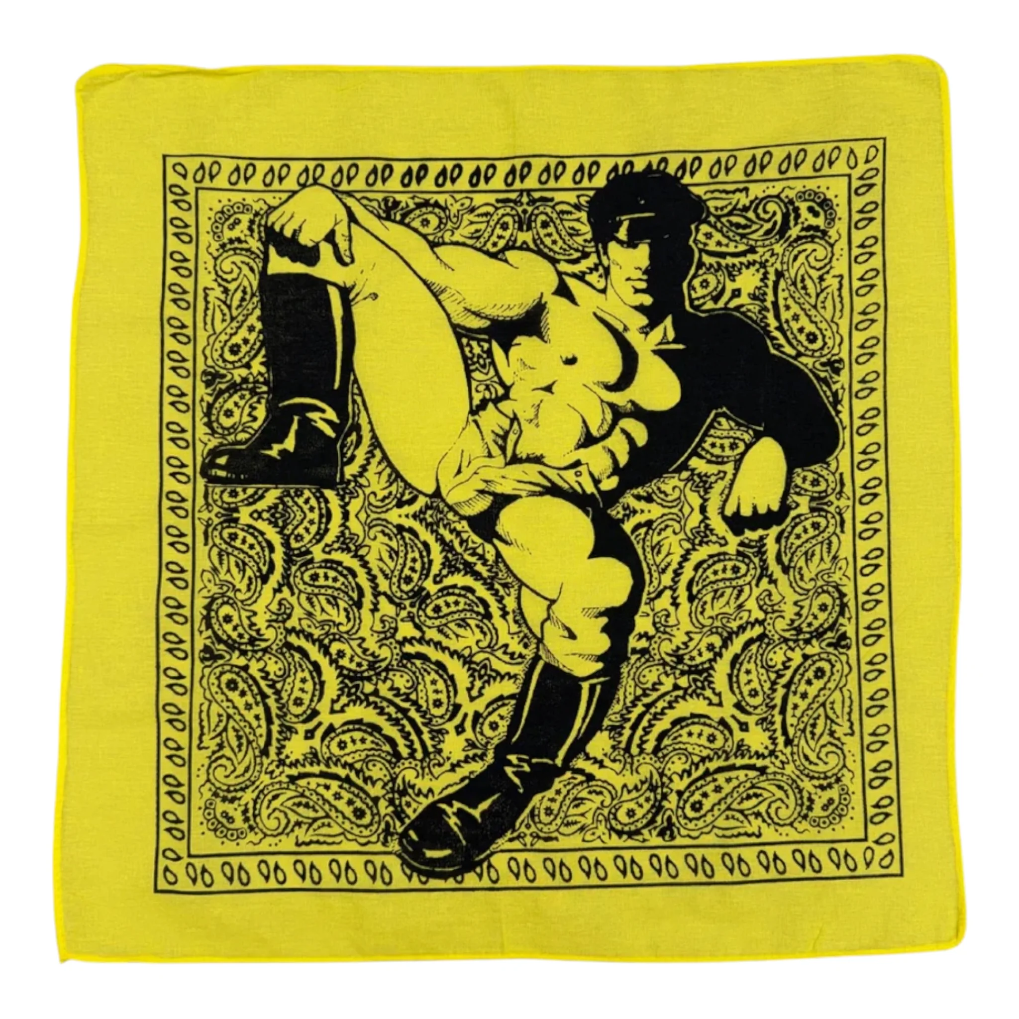 Etienne Leather Man Bandana - Yellow