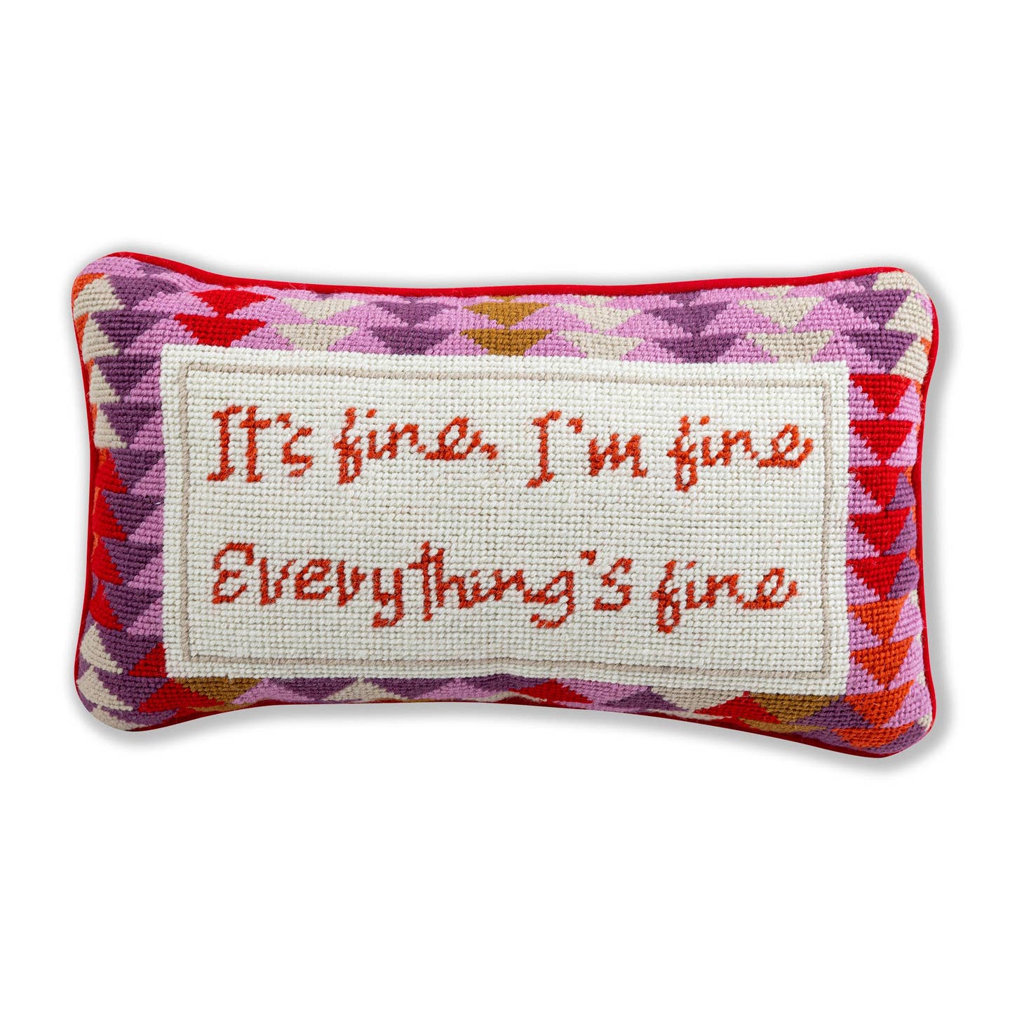 Everything's Fine Needlepoint Pillow - Image 2