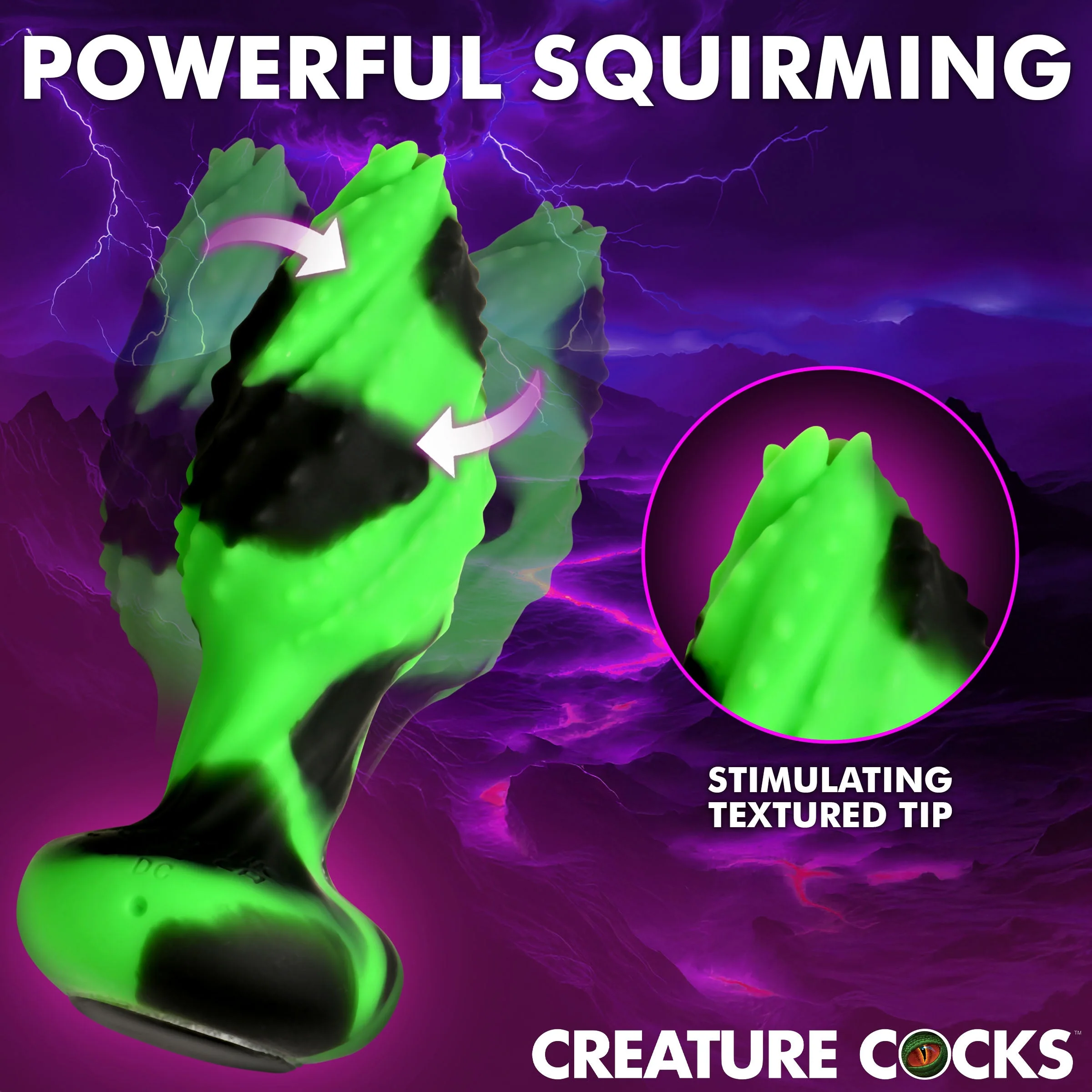 Eye of the Spawn Vibrating & Squirming Silicone Butt Plug - Image 5