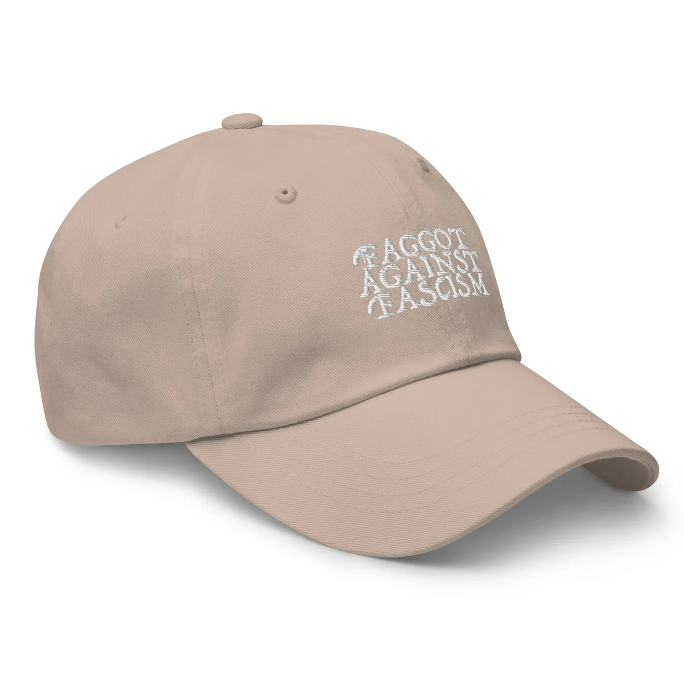 Faggot Against Fascism Dad Hat by YES HOMO in Stone - Image 3
