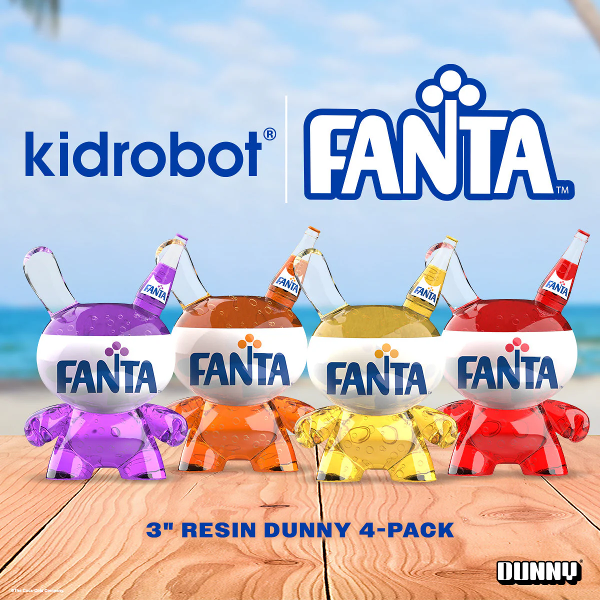 FANTA 3' RESIN DUNNY ART FIGURE 4-PACK - Image 2