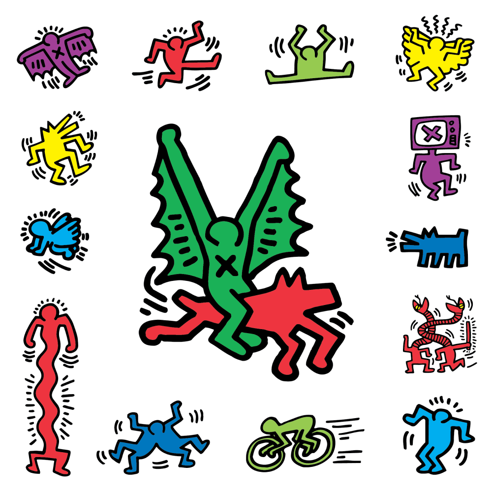 Flight by Keith Haring - Sheet of 14 Kiss-Cut Stickers - Image 3