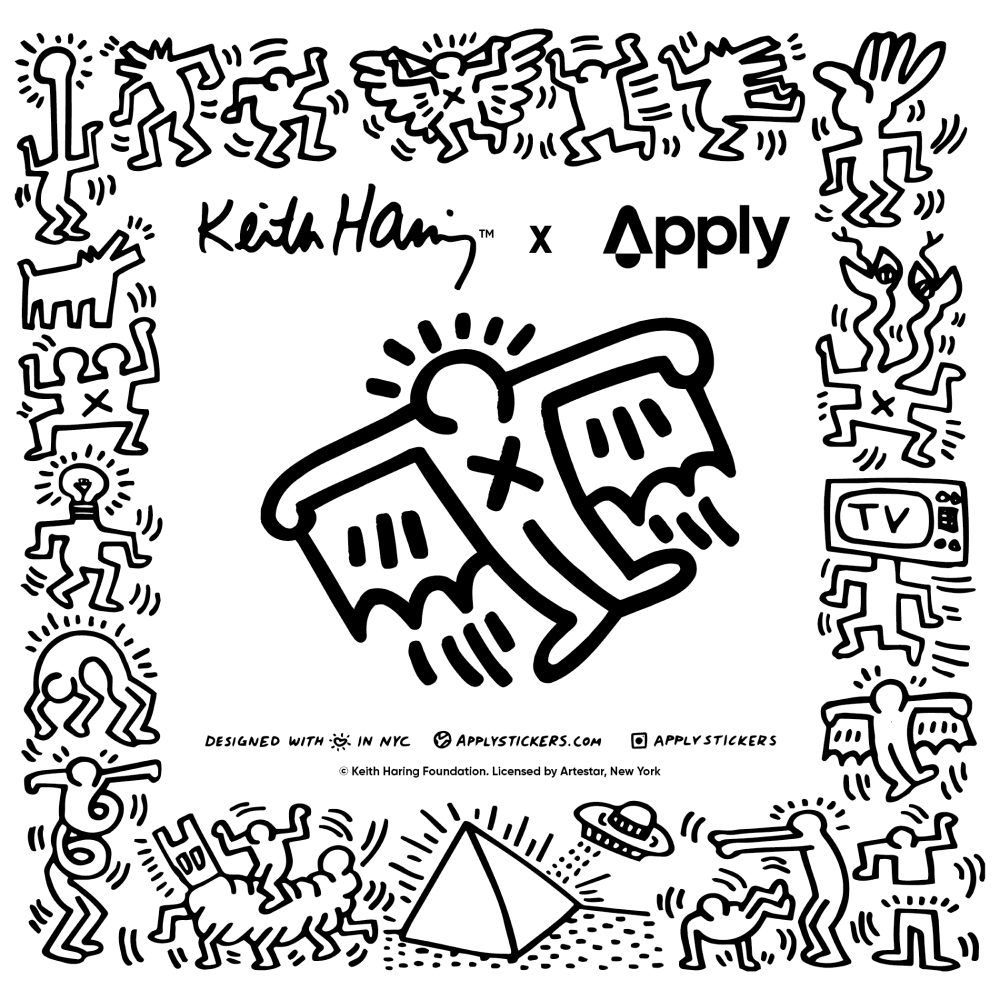 Flight by Keith Haring - Sheet of 14 Kiss-Cut Stickers - Image 4