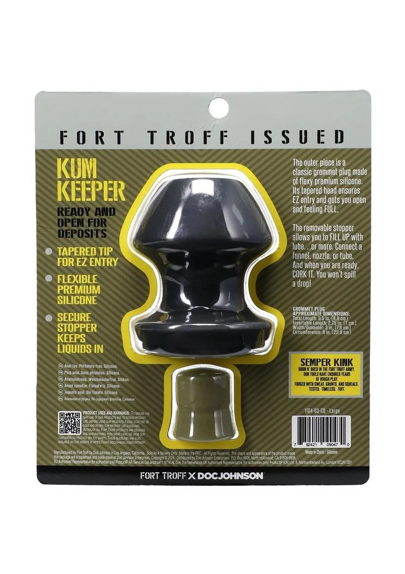 Fort Troff Kum Keeper Silicone Open End Anal Plug - 3 Sizes - Image 4