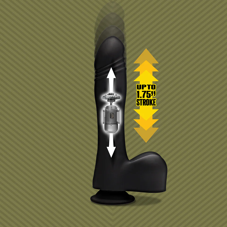 Fort Troff's Piston Thruster Rechargeable Silicone Mini Machine Dildo - Black - Image 5