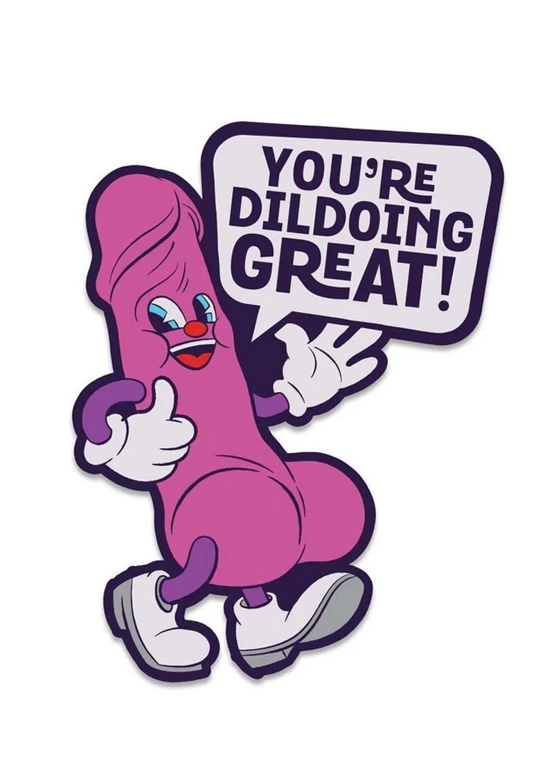 Fuck Buddies You're Dildoing Great Enamel Pin - Image 2