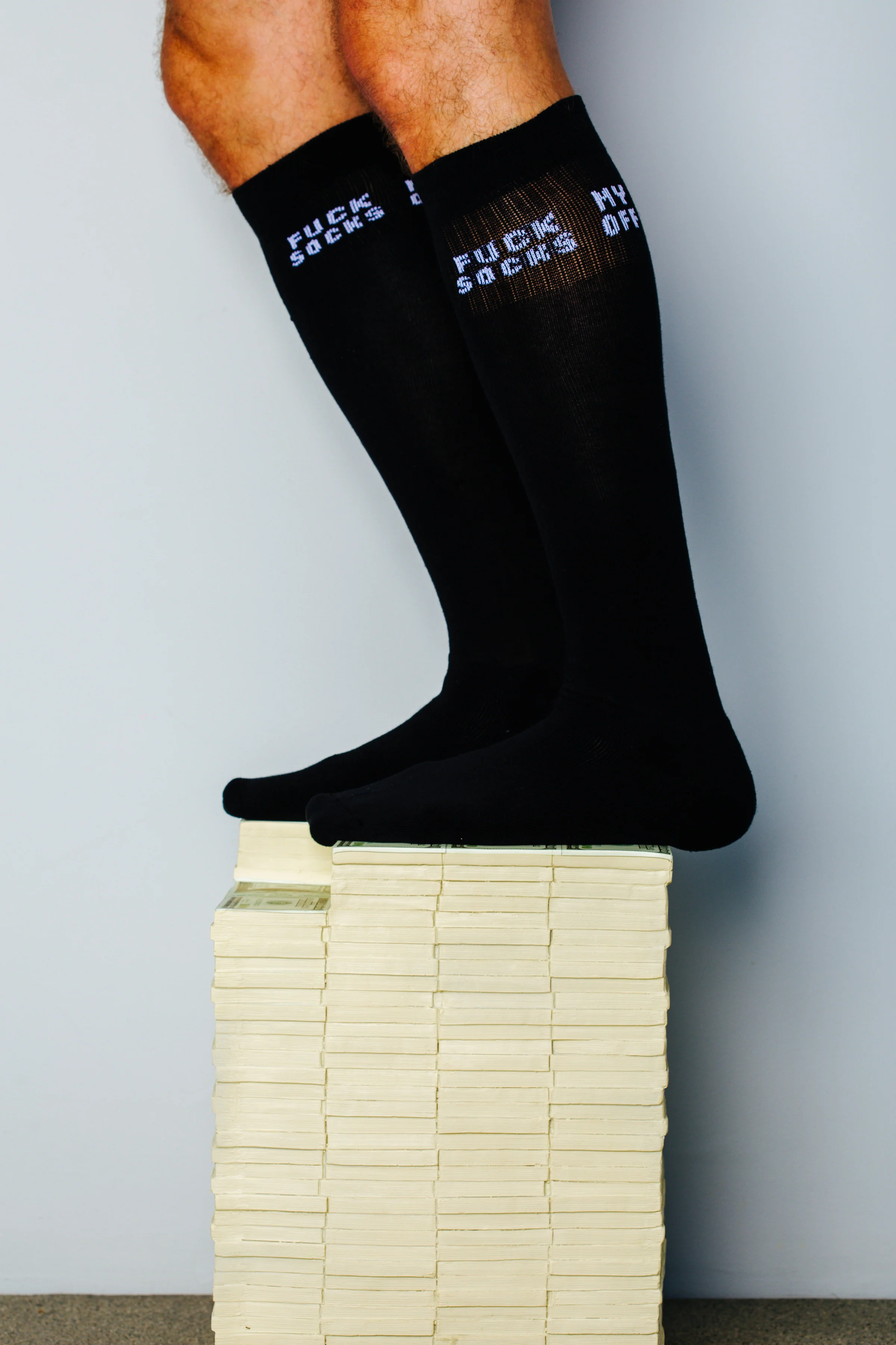 FUCK MY SOCKS OFF SOCKS Knee High black - Image 2