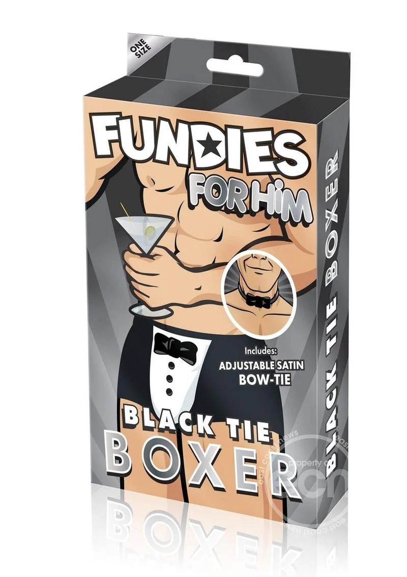 Fundies Black Tie Tuxedo With Bow Tie - O/S - Black/White - Image 2