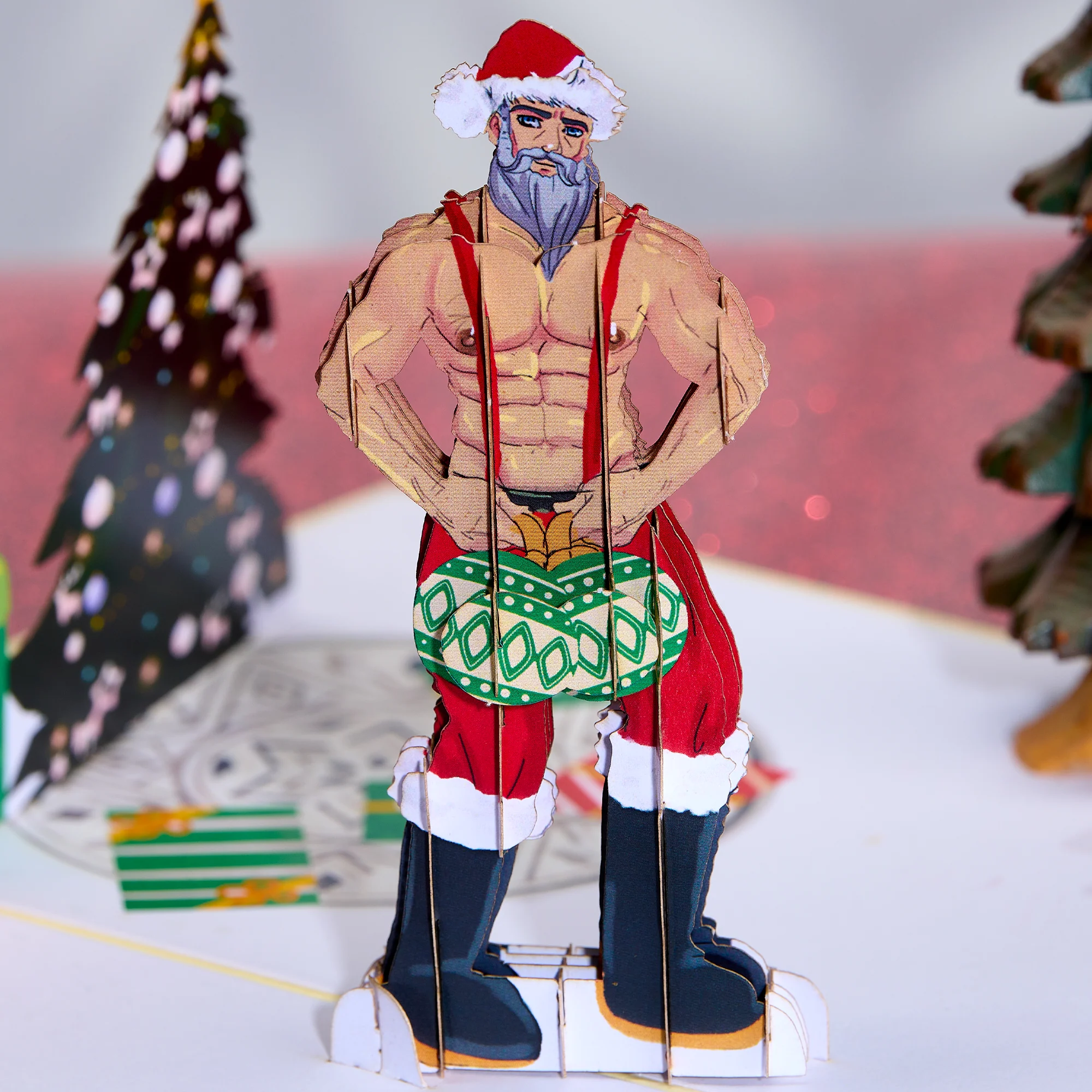 Funny Christmas Card Pop Up Sexy Santa Claus Holiday Cards - Image 2