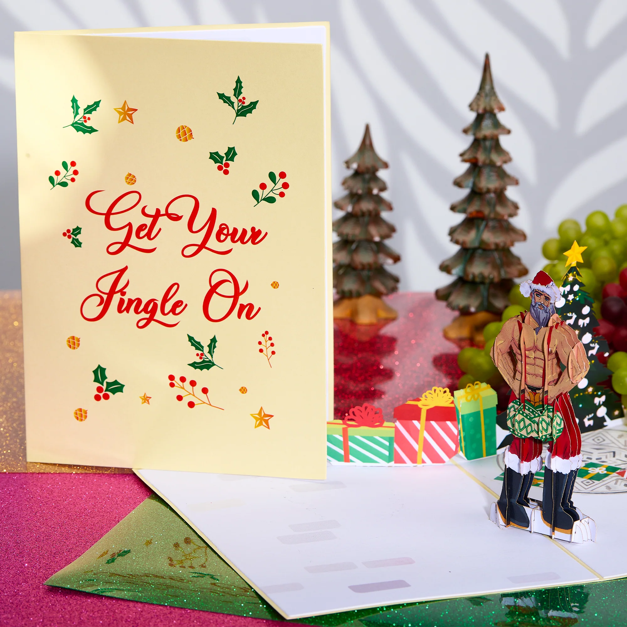 Funny Christmas Card Pop Up Sexy Santa Claus Holiday Cards - Image 3