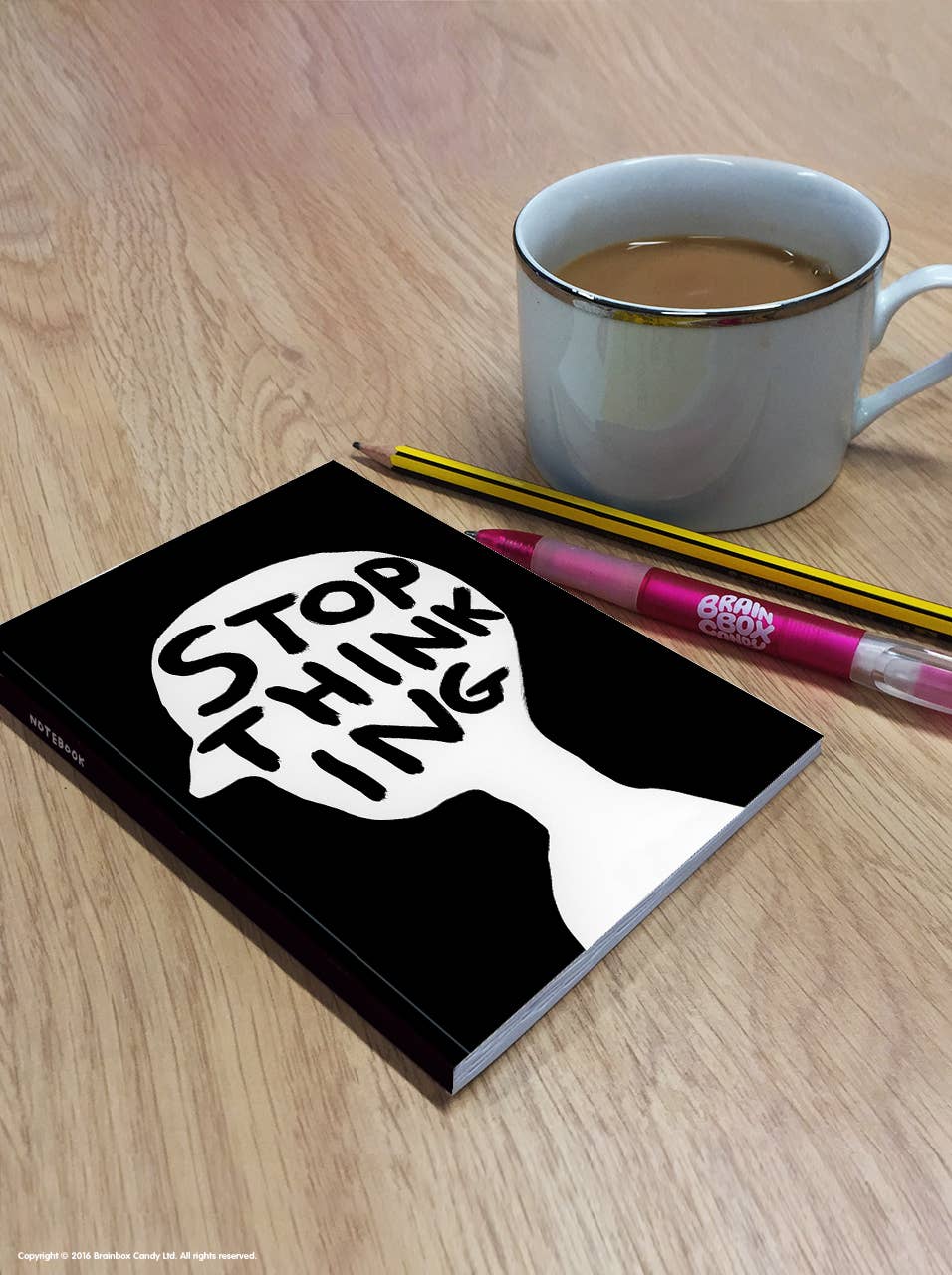 David Shrigley A6 Notebook - Stop Thinking - Image 2