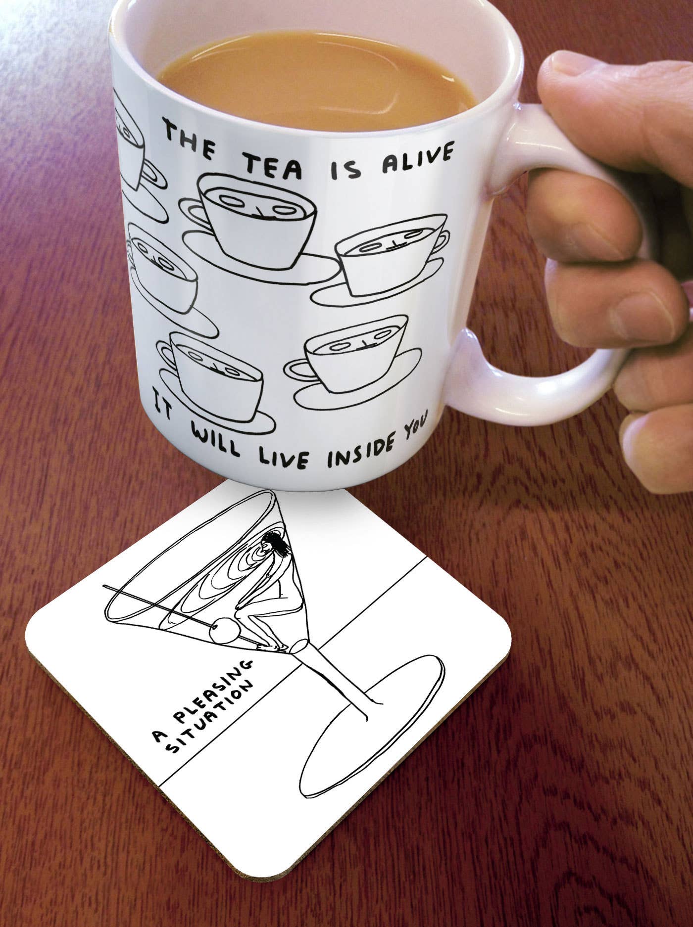 David Shrigley Coaster - A Pleasing Situation - Image 2