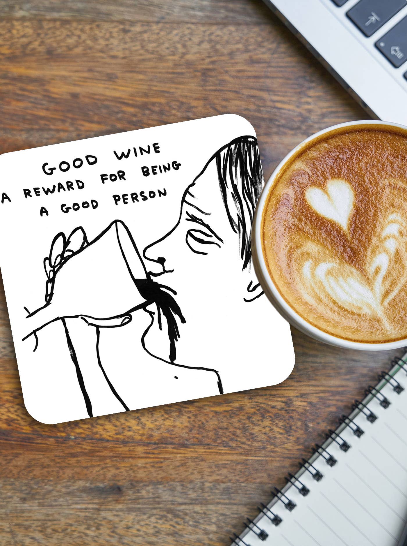 David Shrigley Coaster - Good Wine - Image 2
