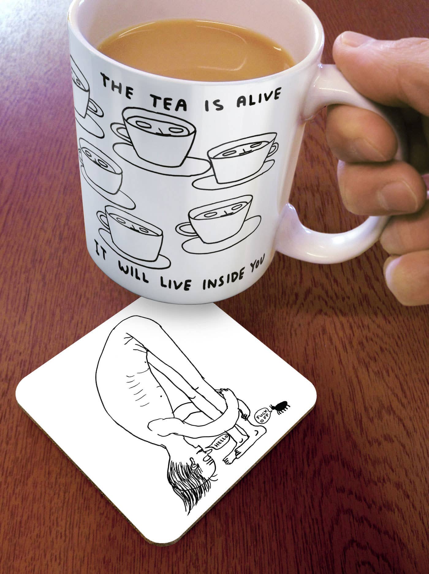David Shrigley Coaster - Hello Ant - Image 2
