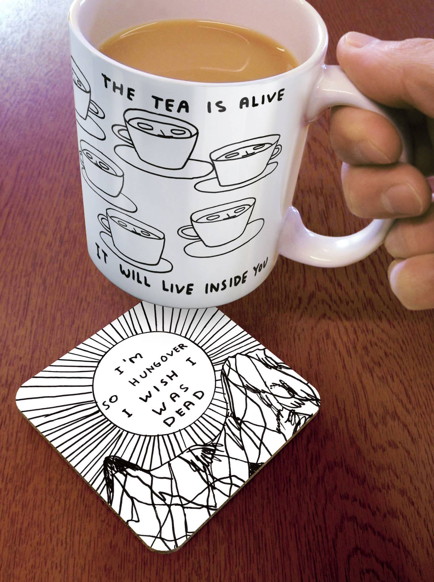 David Shrigley Coaster - I'm So Hungover - Image 2