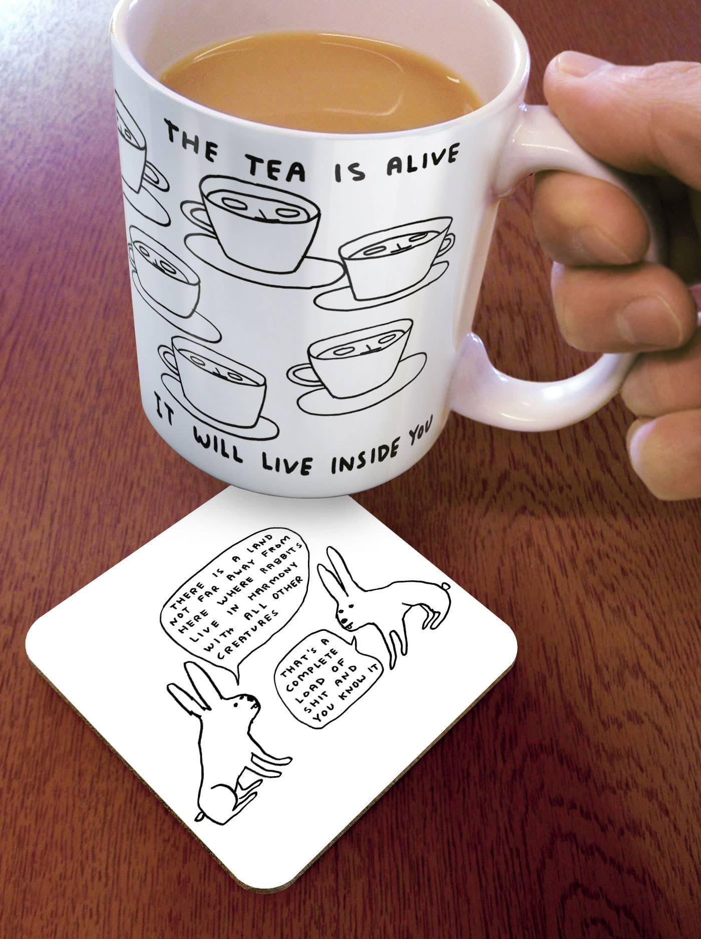 David Shrigley Coaster - Live In Harmony - Image 2