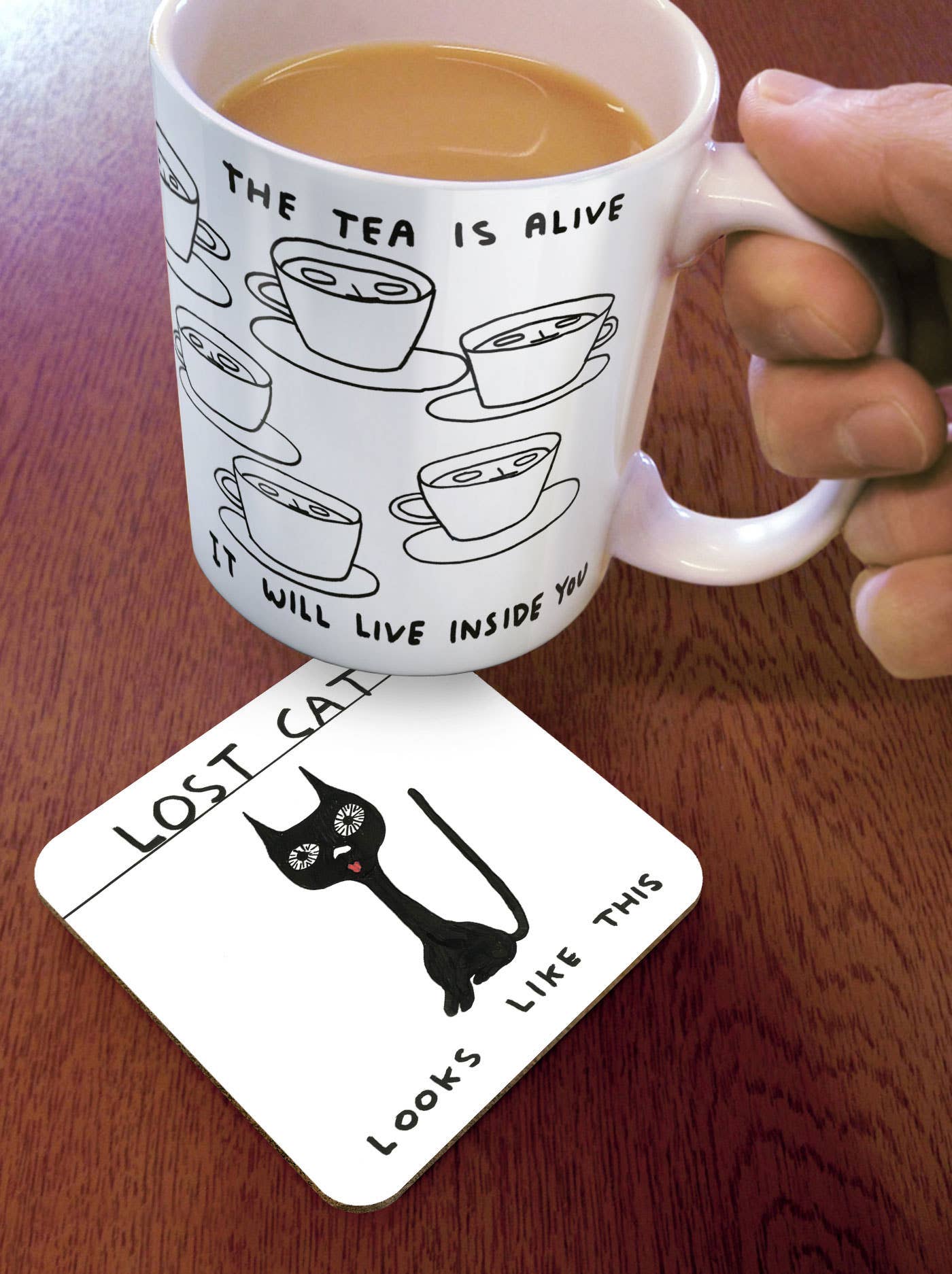 David Shrigley Coaster - Lost Cat - Image 2