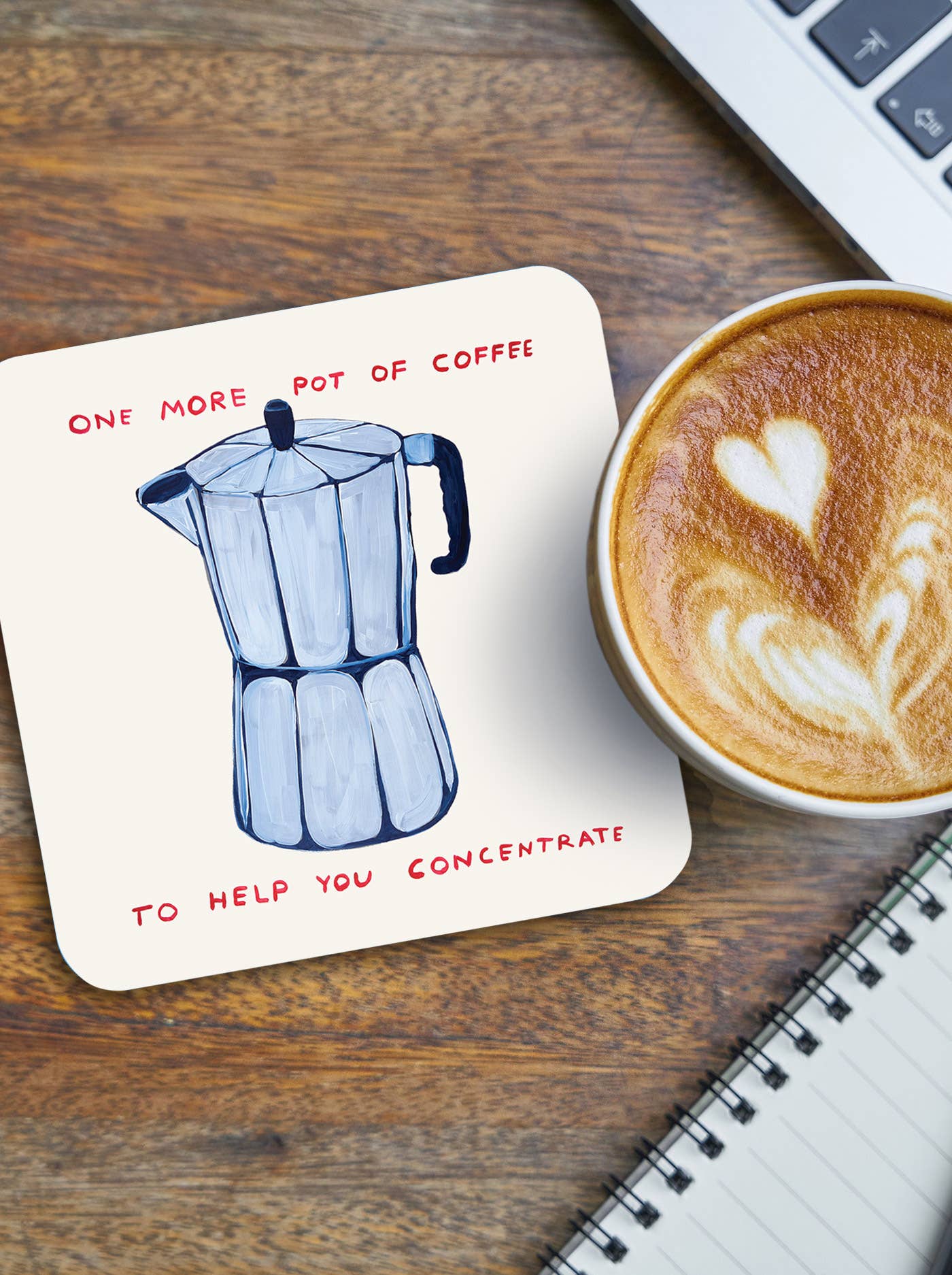 David Shrigley Coaster - One More Pot of Coffee - Image 3