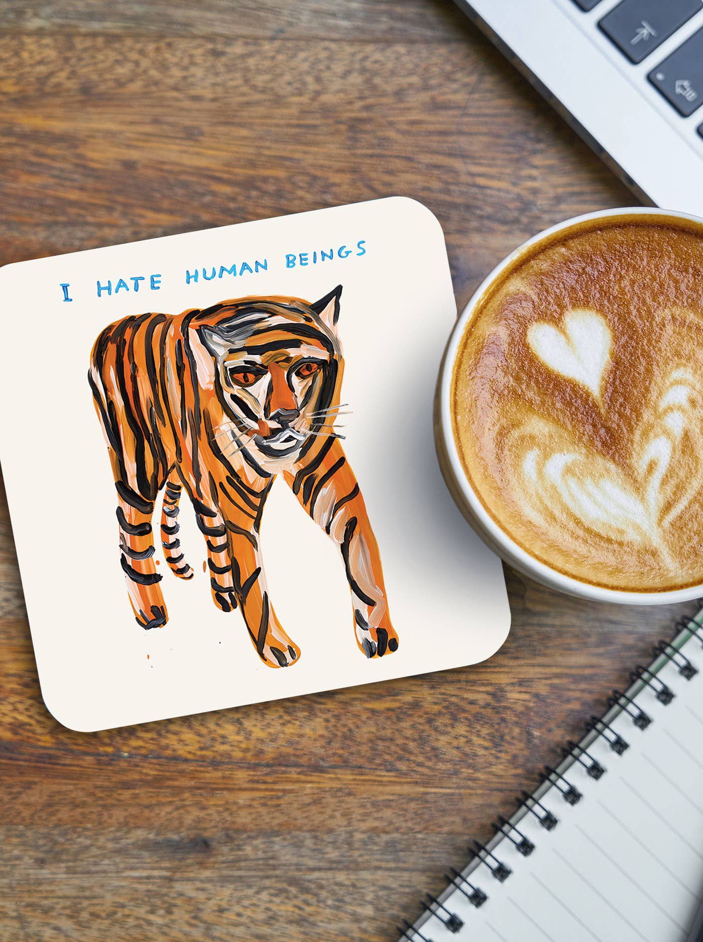 David Shrigley Coaster - Tiger Hates Humans - Image 3