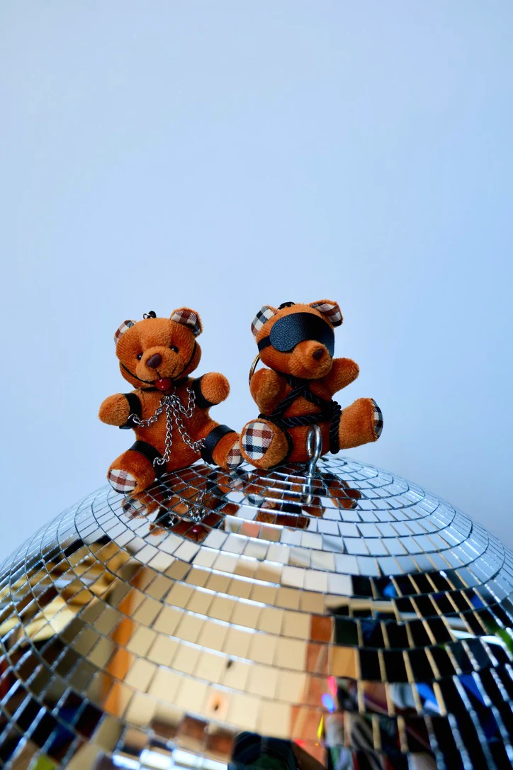 GAGGED TEDDY BEAR KEYCHAIN - Image 3