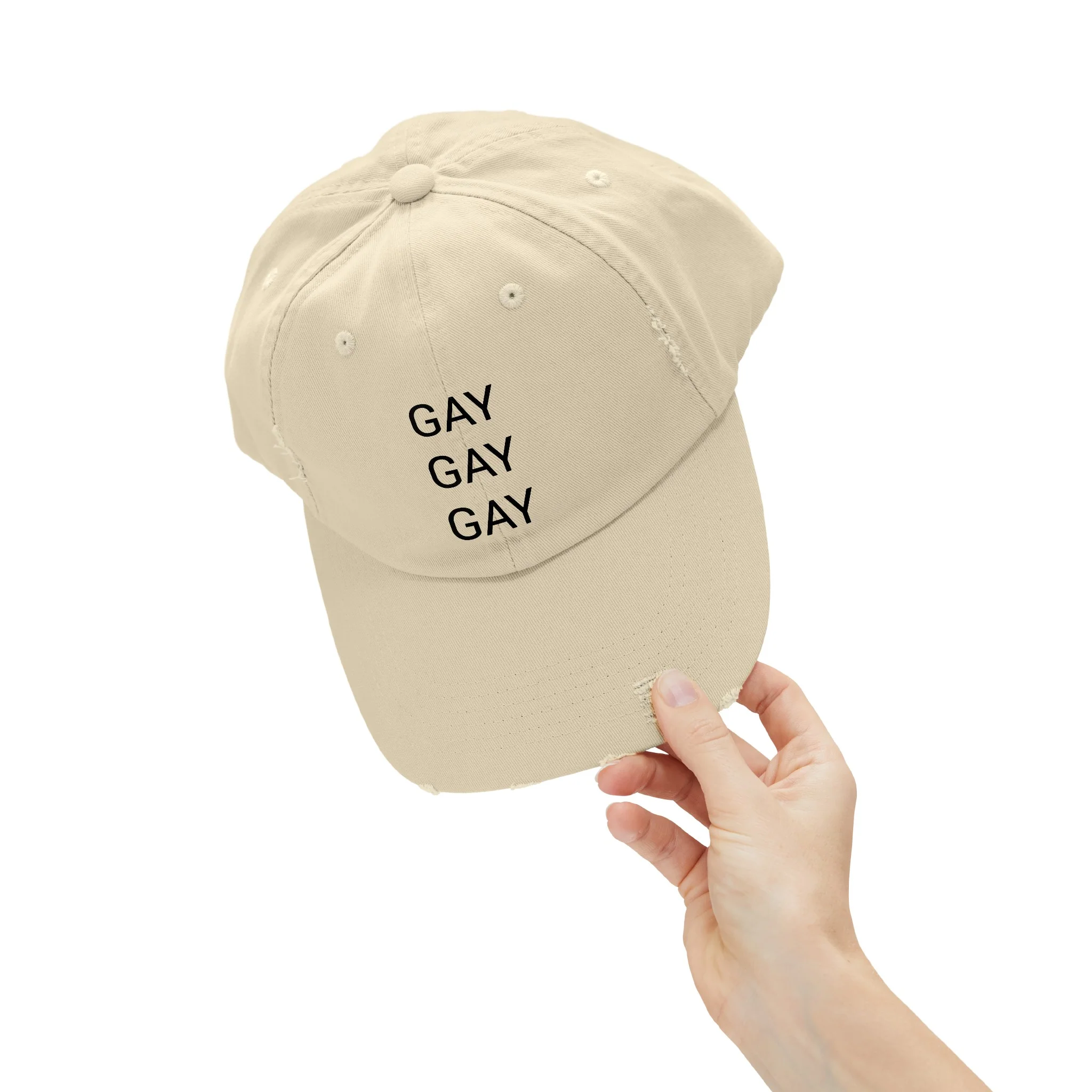 GAY GAY GAY Distressed Cap in 6 colors - Image 36