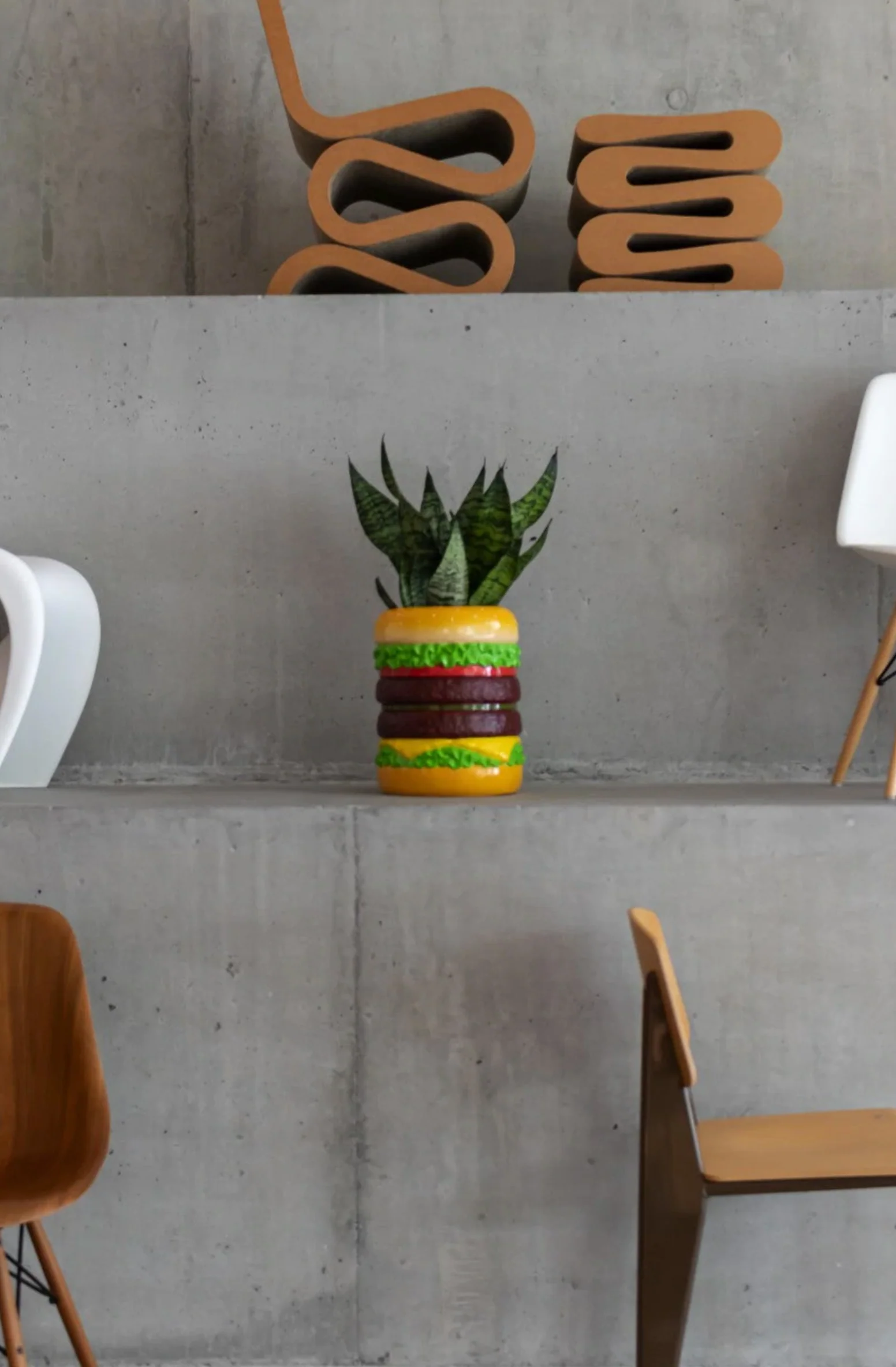 Giant Hamburger Planter by Third Drawer Down - Image 2