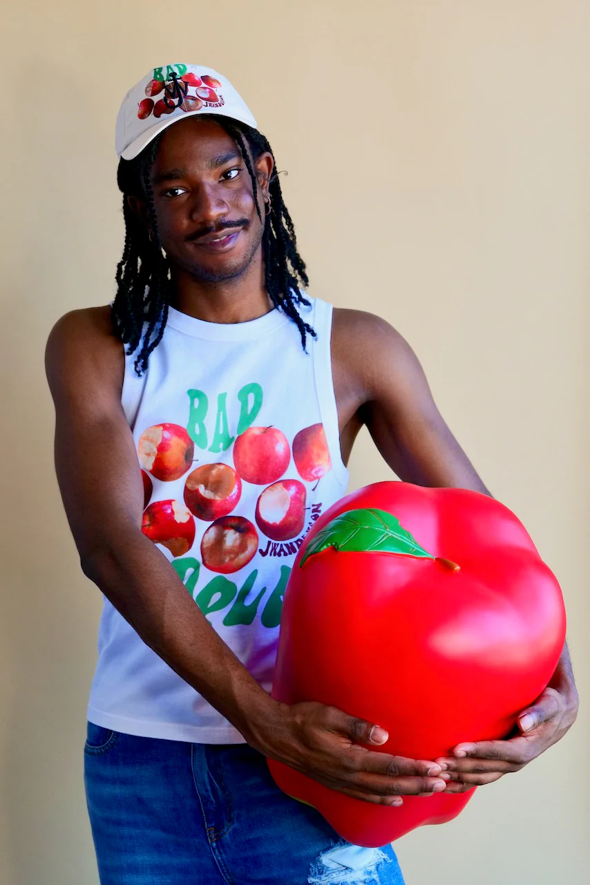 Giant Red Apple Stool by Third Drawer Down - Image 5